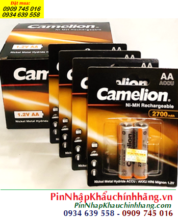 COMBO 01hộp=12vỉ (24viên) Pin sạc AA2700mAh 1.2v Camelion NH-AA2700BP2 chính hãng _Giá chỉ 864.000đ/ Hộp 24viên